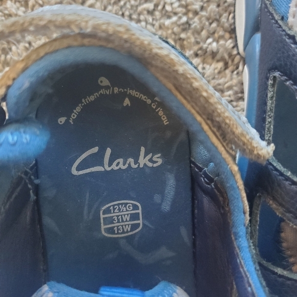 Clarks 13 WPrivo Lt. Blue Sport Sandals Trail Hiking Water Shoes kids. - Picture 6 of 10